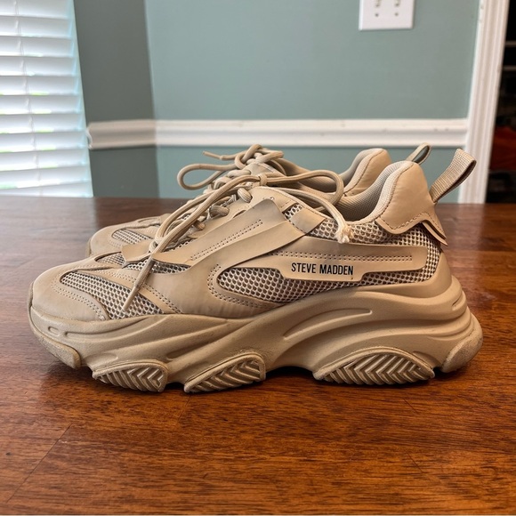 Steve Madden tan Possession sneaker size women’s 10 - Picture 5 of 11